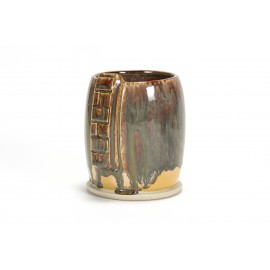 SW-133 Copper Ore Over SW-168 Coral Sands Stoneware Combination SW-133 Copper Ore Over SW-168 Coral Sands Stoneware Combination